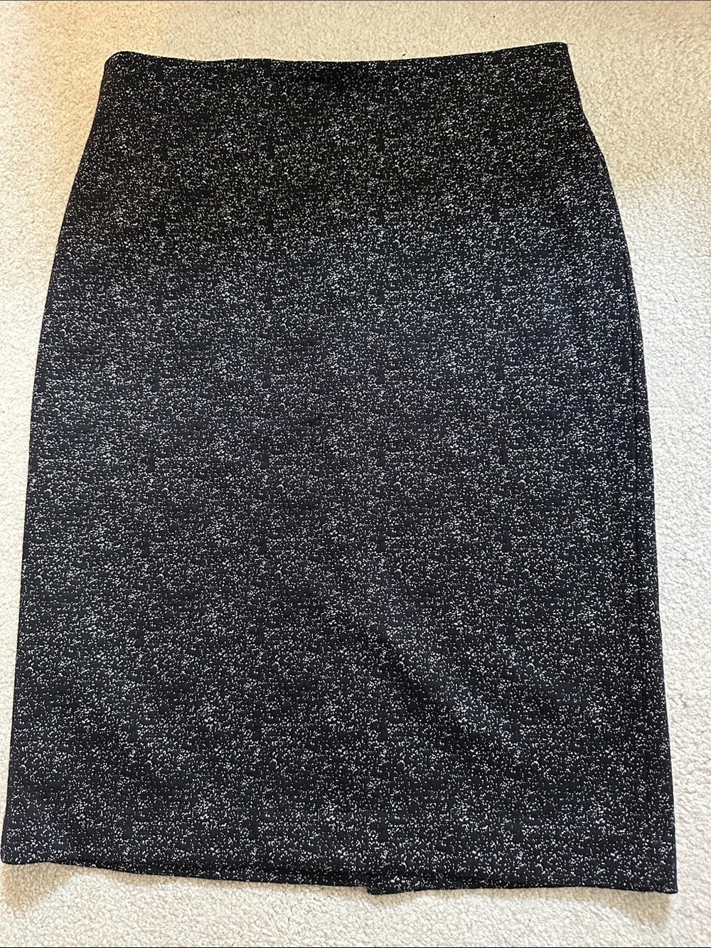 New York & Company Black with White Speckle Pencil Skirt
